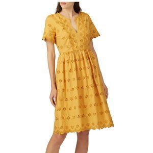 Madewell Yellow Flutter Sleeve Sundress